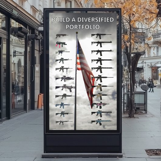 Diversified portfolio gun poster ポスター