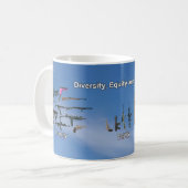 Diversity, Equity and Inclusion Gun Mug コーヒーマグカップ (正面左)