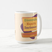 Diversity Equity Inclusion; アメリカの価値 1964 P コーヒーマグカップ (正面右)