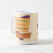 Diversity Equity Inclusion; アメリカの価値 1964 P コーヒーマグカップ (正面左)