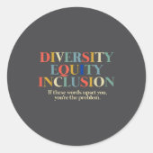 Diversity Equity Inclusion  ラウンドシール (正面)