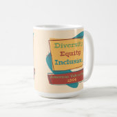 Diversity Equity Inclusion; American Values 1964 R コーヒーマグカップ (正面右)