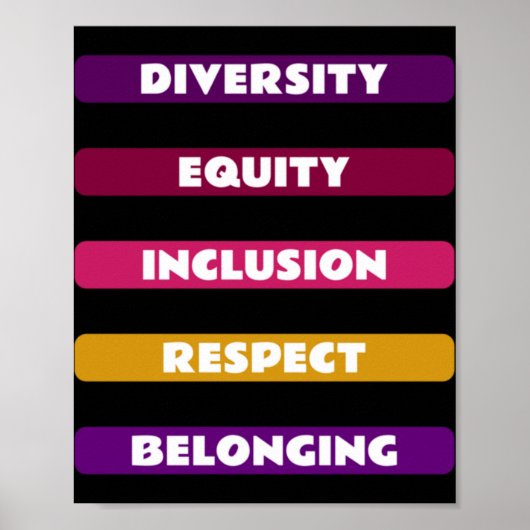 Diversity Equity Inclusion Respect Belonging Pack ポスター (正面)