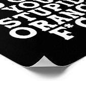 Diversity Hurts You Stud Orange Fck Funny Slogan  ポスター (角)