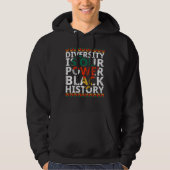 Diversity Is Our Power Black History Month African パーカ (正面)