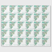 Divertidos gatitos infantiles azules,baby shower ラッピングペーパー (フラット)