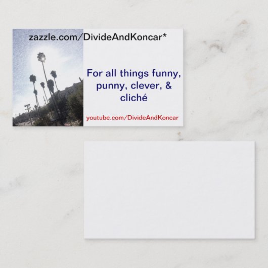 DivideAndKoncarの名刺 名刺 (正面/裏面)