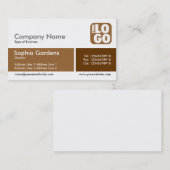 Divided Band – ブラウン – ロゴ 名刺 (正面/裏面)