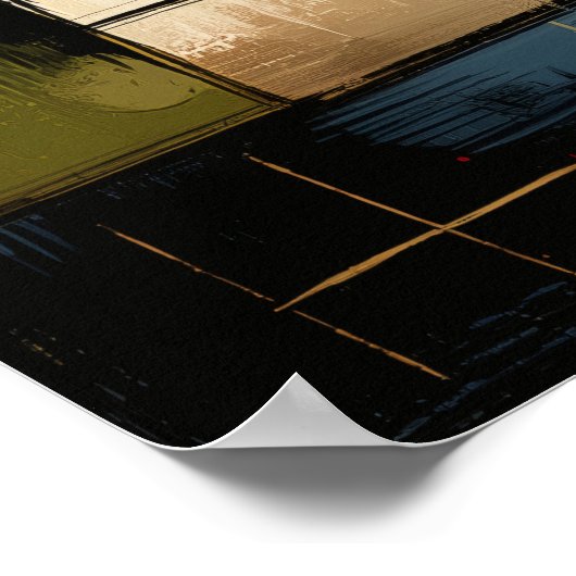 Divided Presence — Contemporary Abstract  ポスター (角)