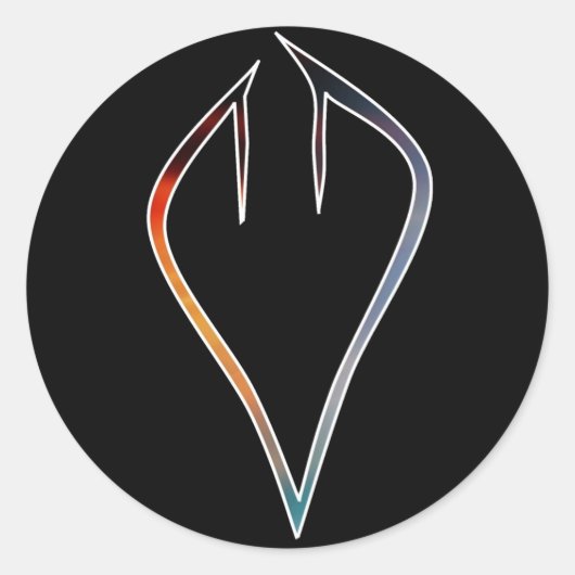 Divided Skyハートシール ラウンドシール (正面)