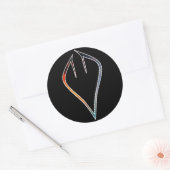 Divided Skyハートシール ラウンドシール (封筒)