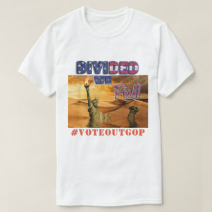 Divided We秋投票アウトGOP Tシャツ