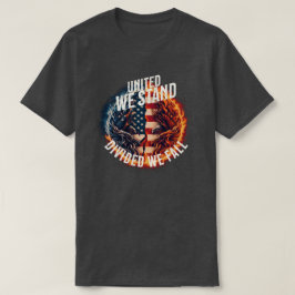 Divided We秋USA Burning Tシャツ