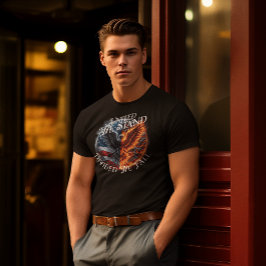 Divided We秋USA Burning Tシャツ