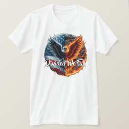 Divided We秋USA Burning Tシャツ