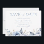 divine ダスティーブルー フラワー ウェディング セーブザデート<br><div class="desc">神聖なダスティーブルーの花のウェディング Save the Date

Niche and Nest ストアでマッチングコレクションをチェック</div>