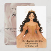 Divine フェミニン Energy Greeting Card - Yasumi Art (正面/裏面)