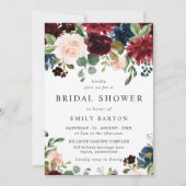 Divine 結婚's;春または秋フローラブライダルShowe 招待状 (正面)