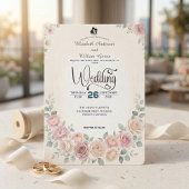 Divine Boho Blush Rose Wedding 招待状