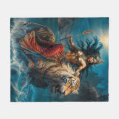 Divine Druga Goddess フリースブランケット (正面(横))