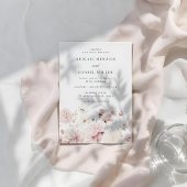 Divine Elegant Blush & White Floral Wedding 招待状