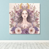 Divine Feminine Boho Wall Art | Sacred キャンバスプリント (インサイチュ (ウッドフロア))