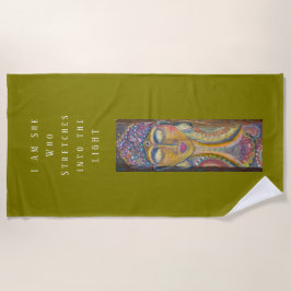 Divine Feminine Buddha original art Towel ビーチタオル