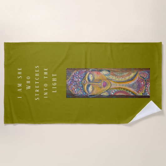 Divine Feminine Buddha original art Towel ビーチタオル (正面)
