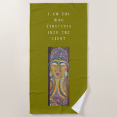 Divine Feminine Buddha original art Towel ビーチタオル (正面)