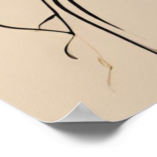 Divine Goddess Line Art ポスター (角)