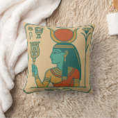 Divine Hathor Egyptian Art & Symbols クッション (ブランケット)