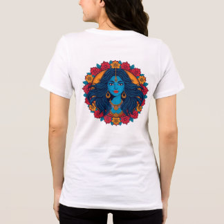 Divine Hindu Goddess Kali Mandala Art - Powerful トライブレンドTシャツ