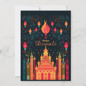 Divine Illumination: A Diwaliお祝い 招待状 (正面)
