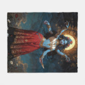 Divine Kali フリースブランケット (正面(横))