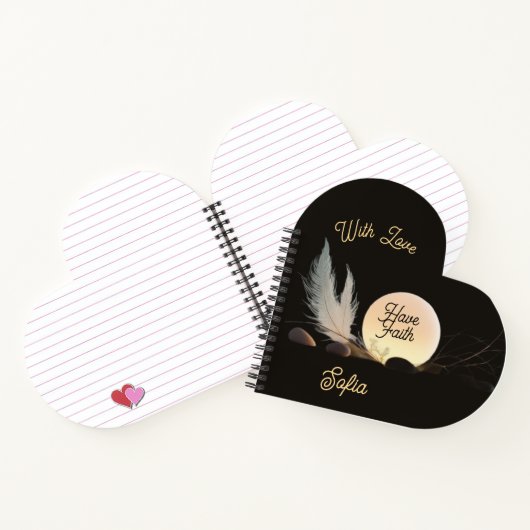 Divine Light & Spiritual Connection Heart Notebook ノートブック (内部)