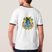 Divine Lord Krishna Vector Art - Spiritual Flute  Tシャツ (裏面)