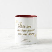 Divine Love Mug: 'Romans 5:5 Bible Verse Design マグカップ (中央)