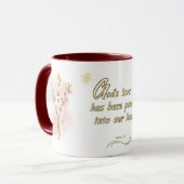Divine Love Mug: 'Romans 5:5 Bible Verse Design マグカップ (正面左)
