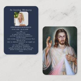 Divine Mercy Catholic Jesus Funeral Prayer Card 名刺