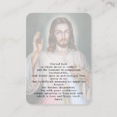 Divine Mercy Catholic Jesus Funeral Prayer Card 名刺 (裏面)