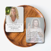 Divine Mercy Catholic Jesus Funeral Prayer Card 名刺