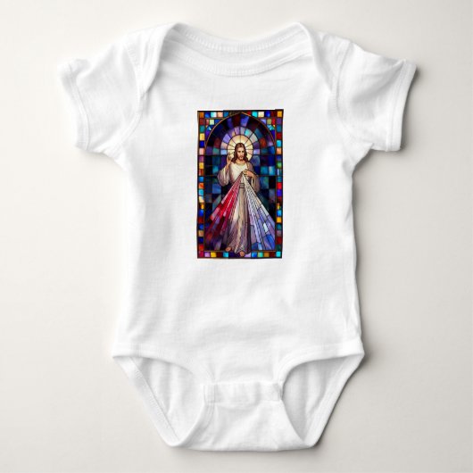 Divine Mercy Jesus Baby Bodysuit ベビーボディスーツ (正面)