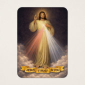 Divine Mercy Jesus Catholic Funeral Holy Card - (正面)