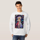 Divine Mercy Jesus Men's Long Sleeve Tee Shirt Tシャツ (正面フル)