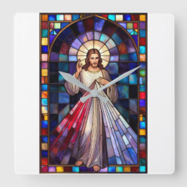 Divine Mercy Jesus Wall Clock スクエア壁時計