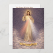 Divine Mercy of Jesus Chaplet Prayer Religious ノートカード (正面/裏面)