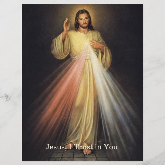 Divine Mercy of Jesus Chaplet Prayer Religious レターヘッド (正面)