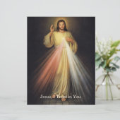 Divine Mercy of Jesus Chaplet Prayer Religious レターヘッド (スタンド正面)