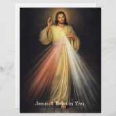 Divine Mercy of Jesus Chaplet Prayer Religious レターヘッド (正面/裏面)