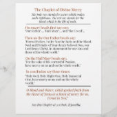 Divine Mercy of Jesus Chaplet Prayer Religious レターヘッド (裏面)